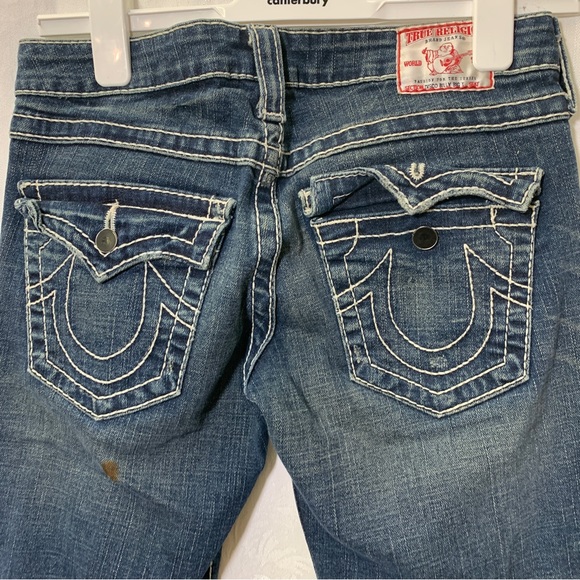 True Religion y2k Jeans low Rise Size 27 bedazzled Pocket - Picture 9 of 12